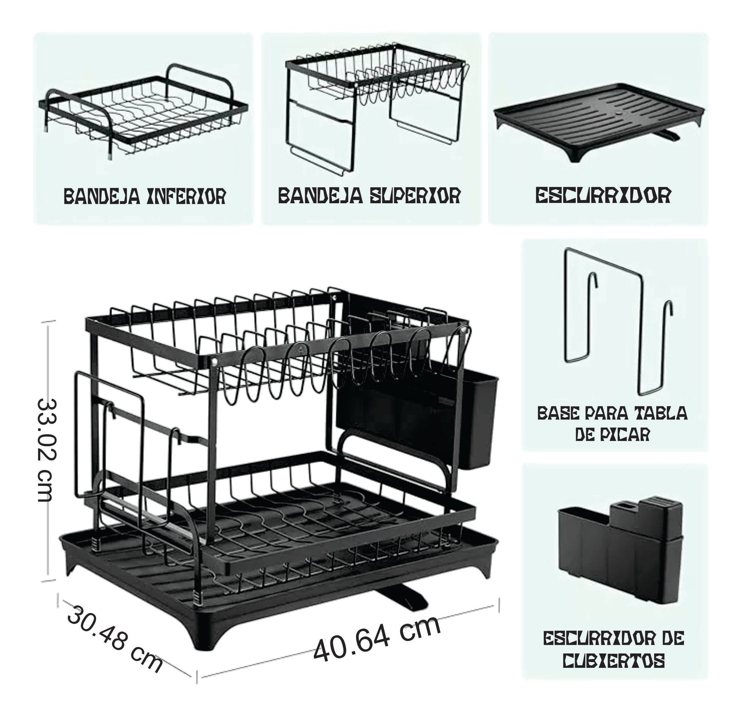 Escurridor Organizador Loza Drenaje Agua