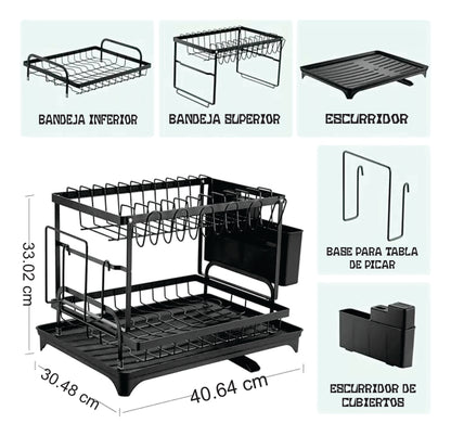 Escurridor Organizador Loza Drenaje Agua